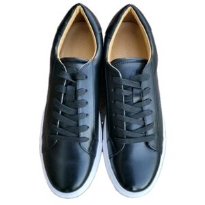 Ace Marks Duke Dress Sneaker Athleisure Casual Black White Leather Loafer Men 10